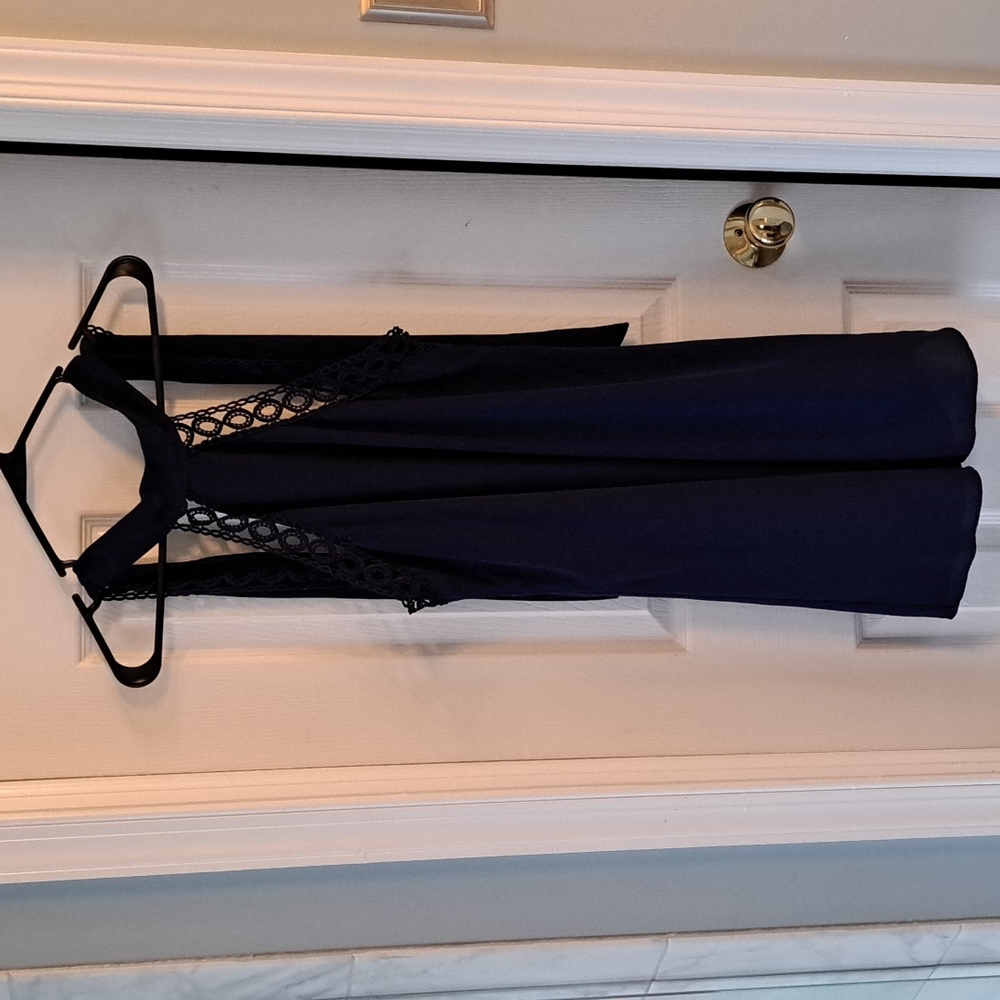 Navy blue scrappy mini dress size small. Only worn once